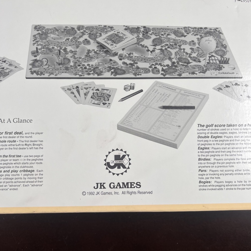 VTG  CribbGolf 1992 Board Game JK Games Complete 100% Cribbage Golf Retro Coffin - Picture 16 of 16
